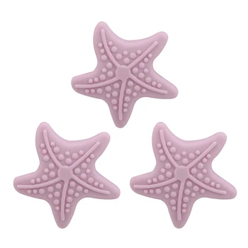 

1PC creative wall thickening mute cute starfish shape silicone handle door lock after the protection pad wall stickers