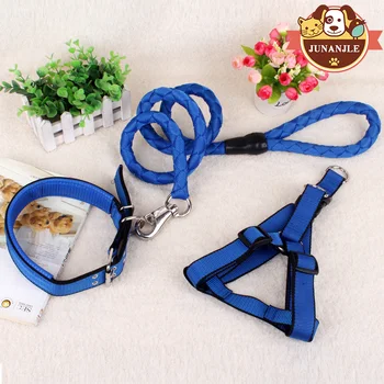 

Multiple Colour Pet Supplies Three-piece Cat Dog Leash Chest and Collar Puppy Pitbull French Bulldog Pets Decoration Accessories