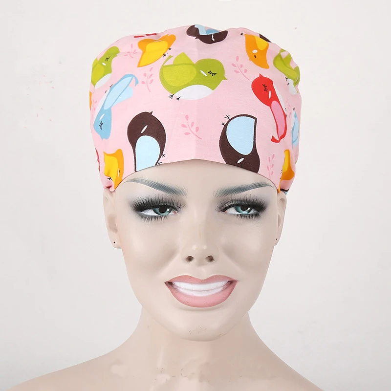 Cute Cartoon Design Surgical Cap Maternal Hats 100 Cotton Skullies
