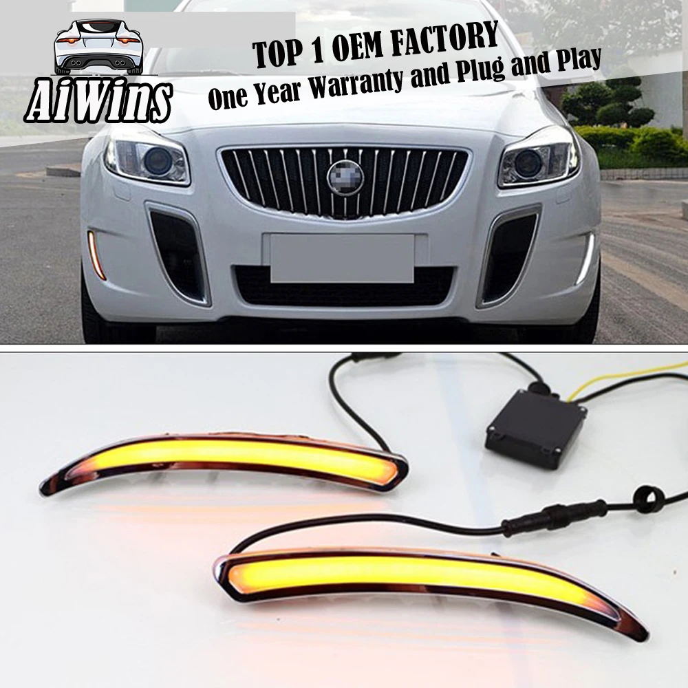 Aiwins Car LED DRL For Buick Regal GS Opel Insignia Light Bar White