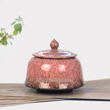 JUN kiln глазурованный Сакура для сезонных приправ банка для соуса чайная канистра фарфоровая банка для конфет керамический герметичный резервуар для чая caddy