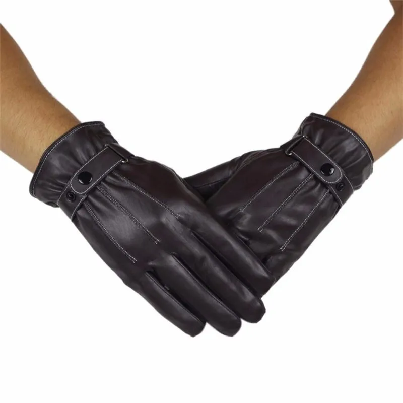 Перчатки из искусственной кожи мужские зимние роскошные супер теплые кашемировые перчатки для вождения мотоциклетные перчатки для мужчин