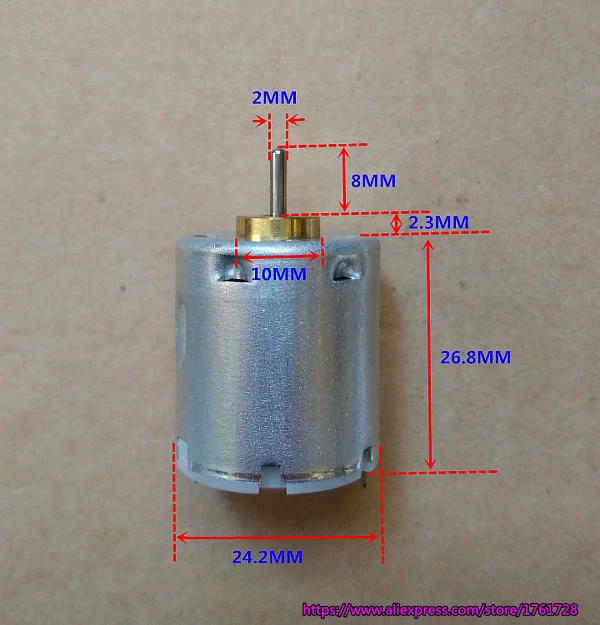 Оригинальные mabuchi 270 Высокоскоростной микро-24 волтовый dc-двигатель* 27mm 3V 10000 об/мин с драгоценными камнями мотор металлической щетки