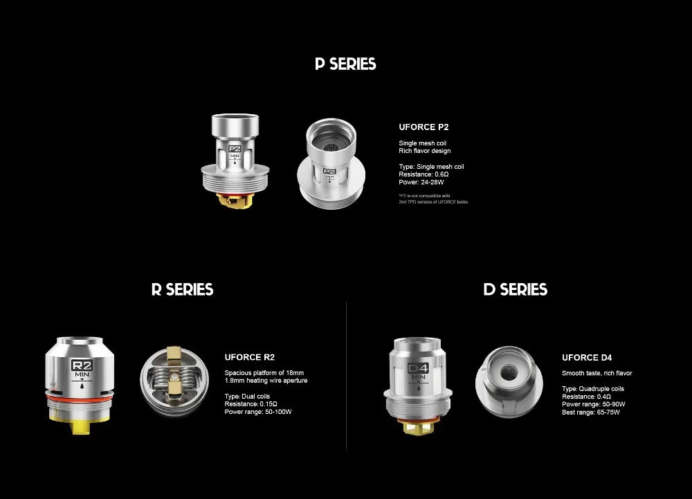 5pcslot VOOPOO UFORCE Coil Voopoo Drag Kit Drag Mini Kit Uforce Replacement Coil U2U4U6U8N1N2N3D4P2 Mesh Coil 01 (7)