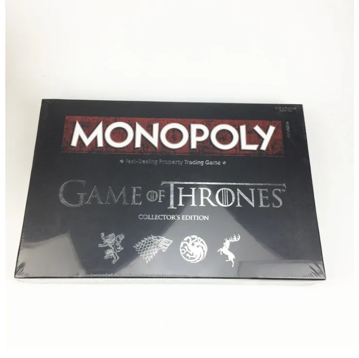 

High Quality Game of Thrones 8 Jon Snow Cosplay Prop Monopoly Paper Card Flight Chess Woman Men Board Game Party Holiday Toy New