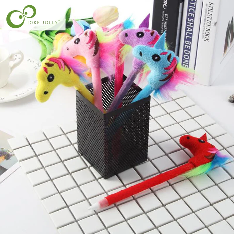 

Plush Unicorn Ballpoint Pen Unicorn Doll Pen School Supply Gift Stationery Papelaria Escolar Plush Toys for Children GYH