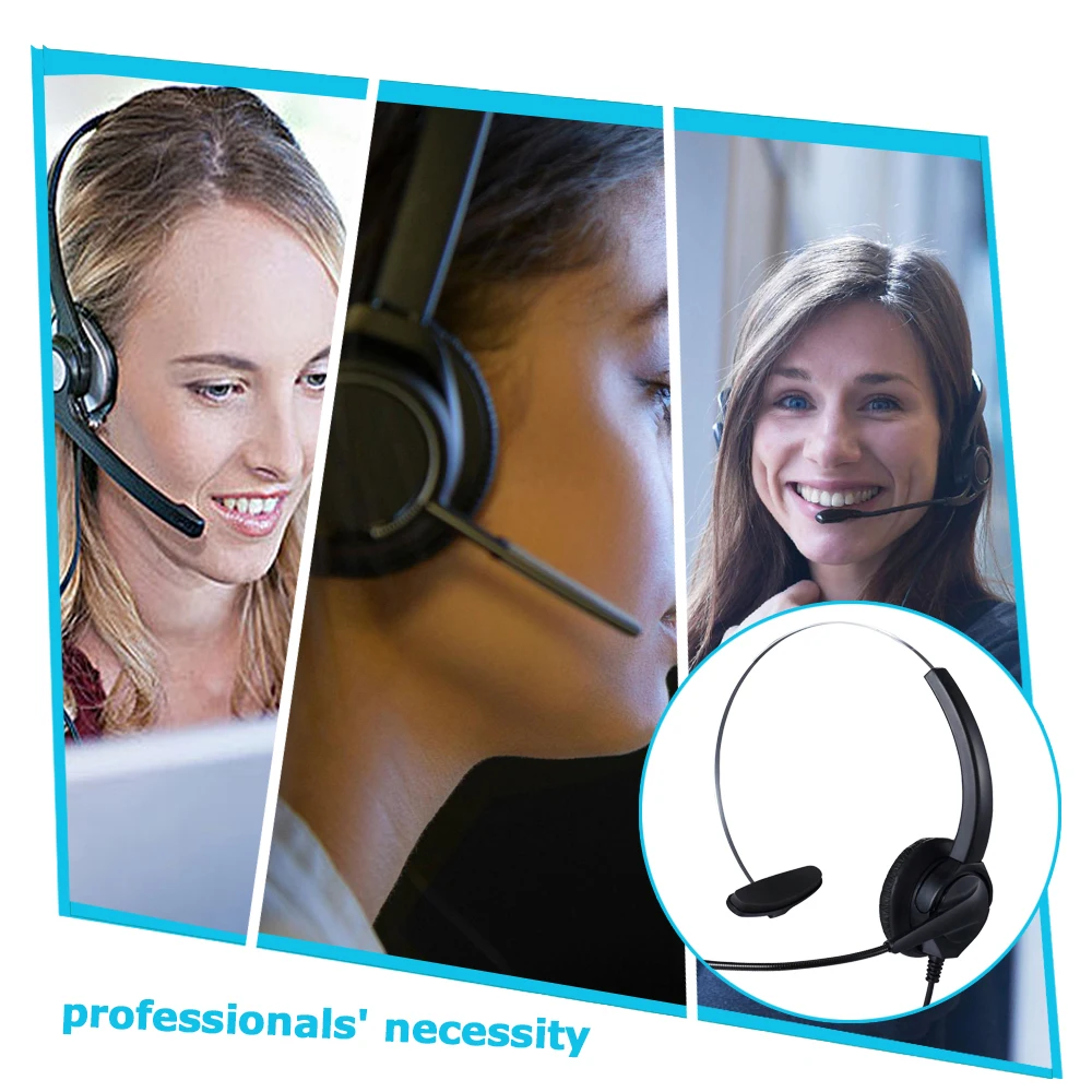 Tanie Otrzymać telefon zwrotny od centrum z jednej strony słuchawki pojedynczy Aux podwójny Aux USB RJ9 z redukcją szumów mikrofon 8 godzin obsługi klienta zestaw słuchawkowy