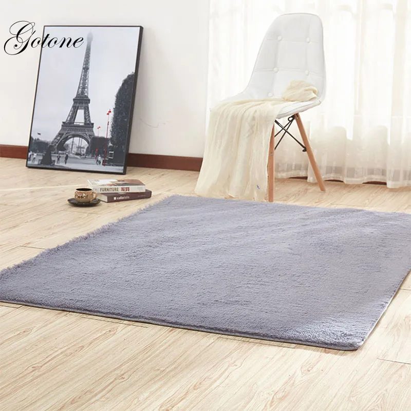 Plush Silky Carpet Mats Sofa Bedroom Living Room Bedside Anti-Slip Floor Hairy Carpets Bedroom Soft Seat Badroom Set Carpet  GT0016 (1)