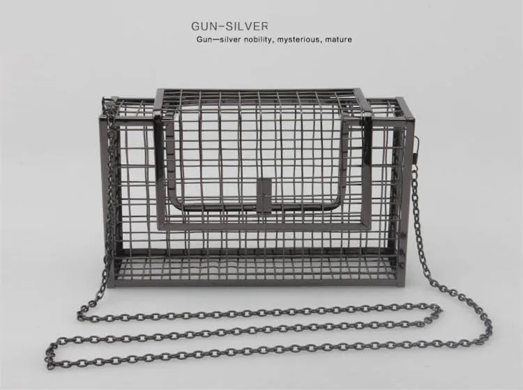 Blascher 2018 Women Bags European And American Fashion Lip Clutch Bag Hollow Iron Mesh Chain Evening Party Bags For Ladies WA16 (13)