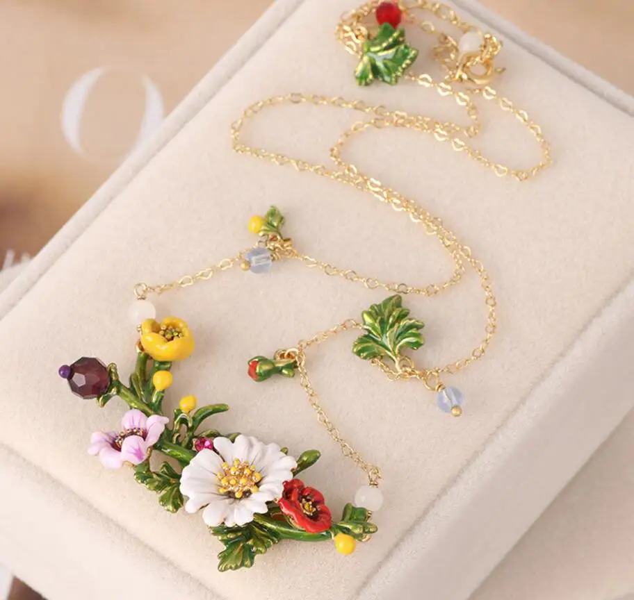CSxjd роскошное элегантное романтическое короткое ожерелье с ромашками модный подарок для женщины - Окраска металла: necklace C
