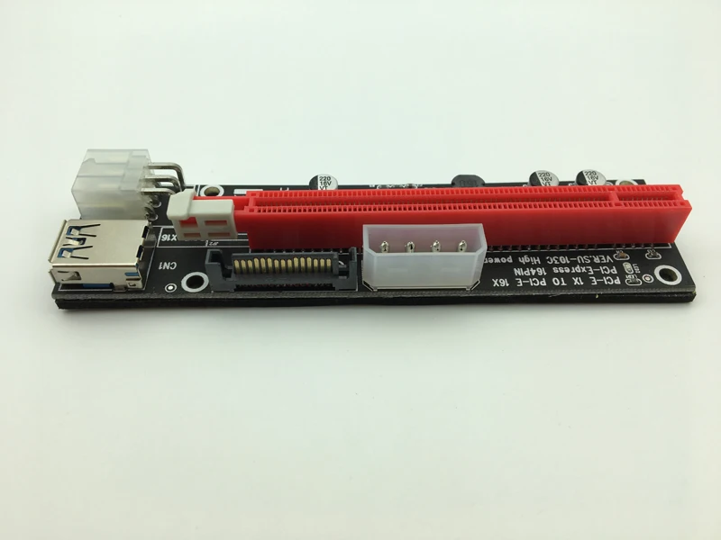 60 см PCI Express 1X к 16X PCIE Riser Card для BTC шахтера машины по току USB кабель SATA на 6Pin Мощность