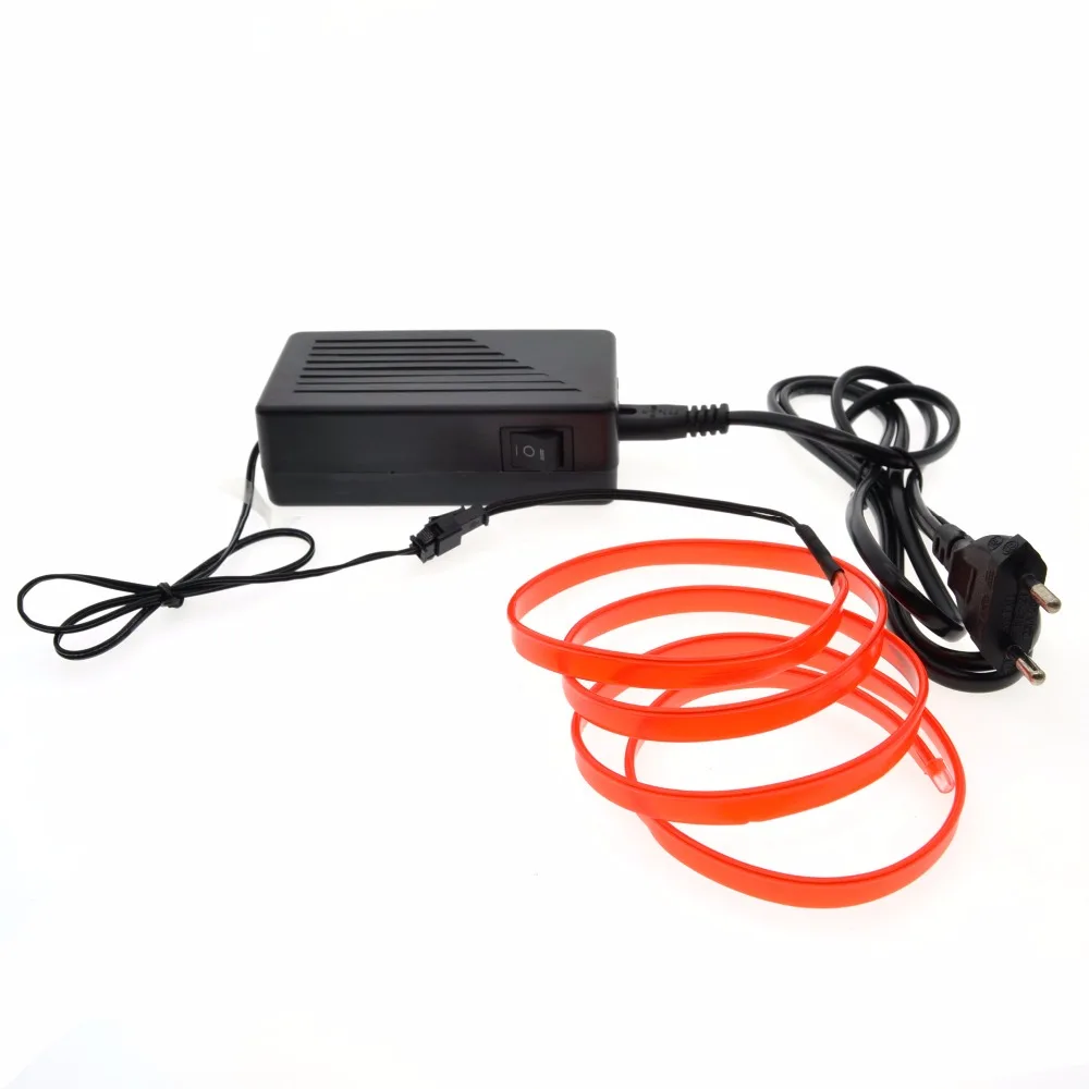 

10M/20M/30M/50M 220v EL Wire lights 6mm Sewing Edge Neon TV Lights Dance Party Car Decor Light Neon LED lamp strips Flexible
