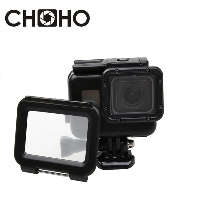 Capa à Prova Dágua para Gopro Revestimento Subaquático para Mergulho Touch Screen Cor Preta Acessórios para Gopro Hero Black go Pro 45m