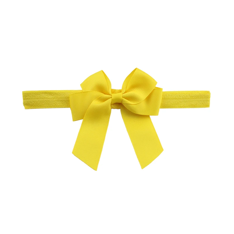 Colors Ribbon Headband Solid Candy Color Baby Kids Girls Mini Bowknot Hairband Elastic Headband Hair Accessories  (2)