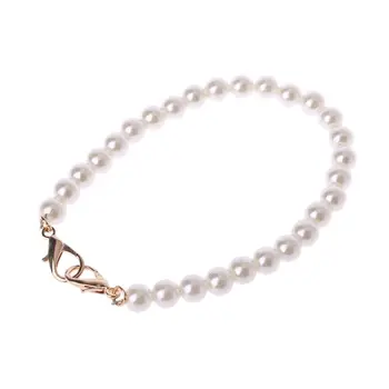 

THINKTHENDO Fashion Artificial Plastic Pearl Purse Strap Handle Shoulder Crossbody Bag Handbag Replacement