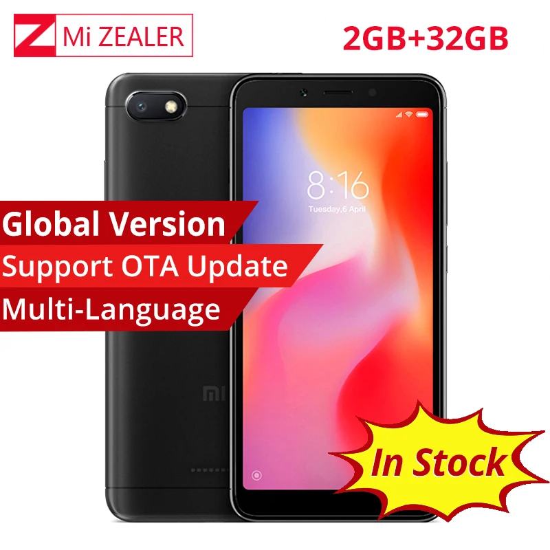 Глобальная версия Xiaomi Redmi 6A 6 A 2 Гб ОЗУ 32 ПЗУ смартфон 5 45 &quot18:9 полный экран Heilo A22