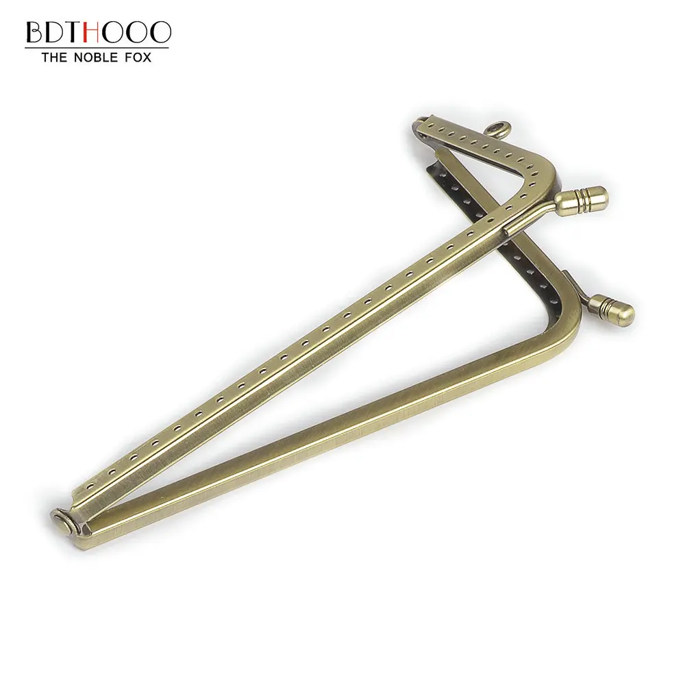 10pcs/Set 15*8cm Metal Purse Frame Handle for Clutch Bag Handbag Accessories Making Kiss Clasp Lock Antique Bronze Bags Hardware