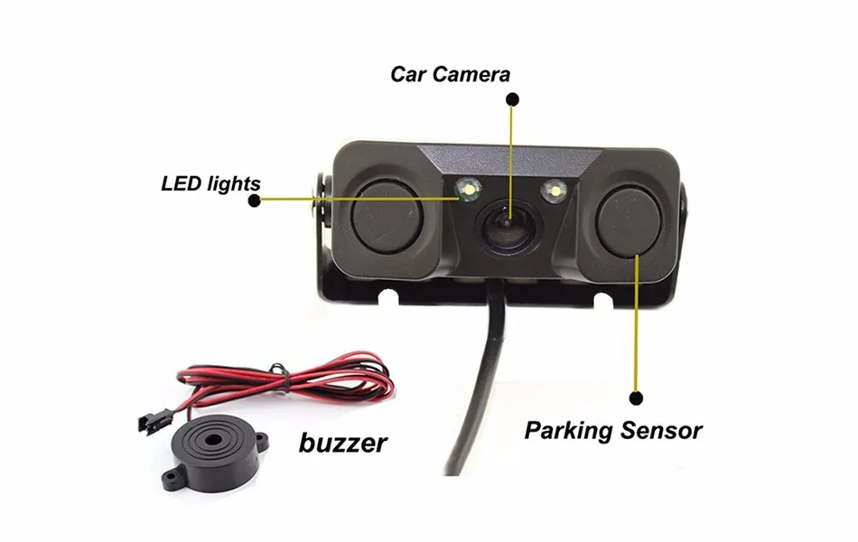 ANLUD, Автомобильная камера заднего вида, монитор, вид спереди, резервная система парковки, камера заднего вида с зуммером, светодиодный светильник, автомобильный видеорегистратор