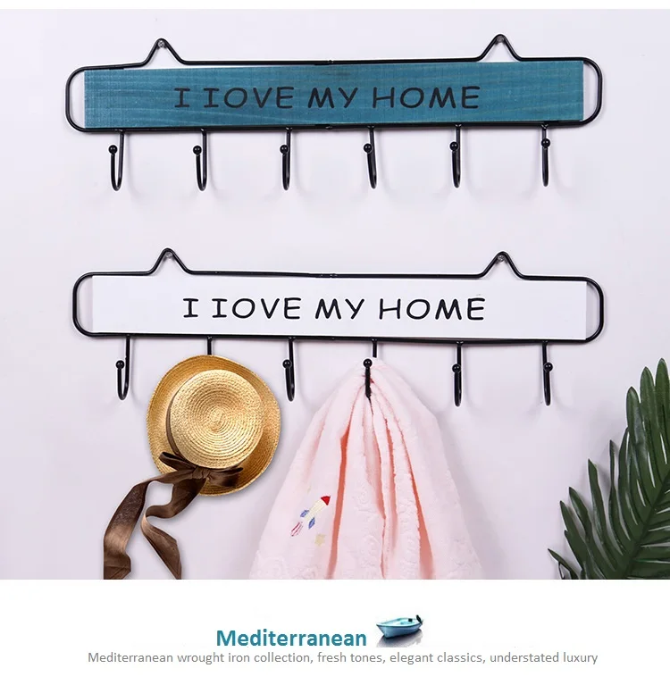

For Home Wall Mounted Clothes Hanger 4 Hooks Hat Key Holder Laundry Coat Rack Hanging Storage Shelf