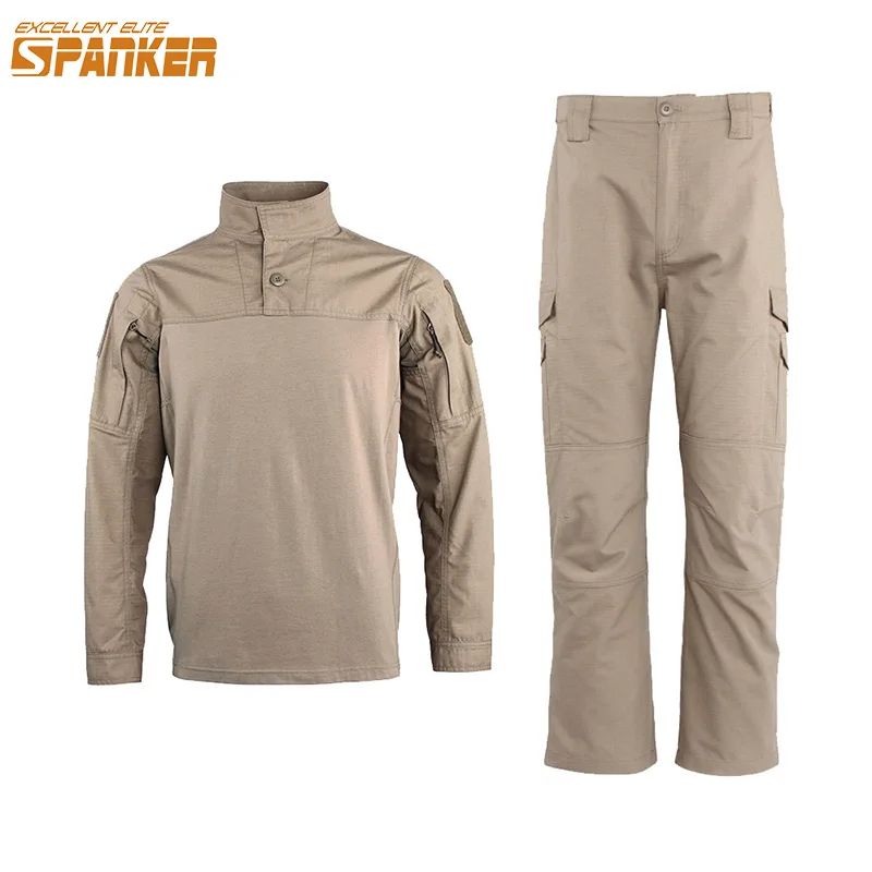 EXCELLENT ELITE SPANKER Military Jungle Men Cargo Suit Tactical Camo Long sleeve T-shirt Set Outdoor Hunting Night Attack Sets EXCELLENT ELITE SPANKER Military Jungle Men Cargo Suit Tactical Camo Long sleeve T-shirt Set Outdoor Hunting Night Attack Sets