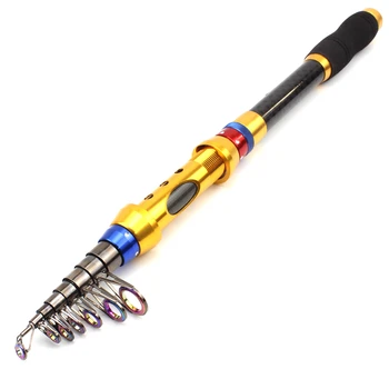 

NEW 1.8M - 3.6M Carbon Spinning Telescopic Fishing Pole Portable Travel Spinning Fishing Rod Carbon Superhard Sea Rod