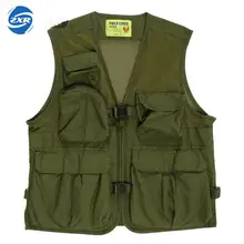Zuoxiangru Мужская фотография грузовой туристический жилет без рукавов мужские армейские военные фанаты Маскировочный, армейский, зеленый тактический жилет