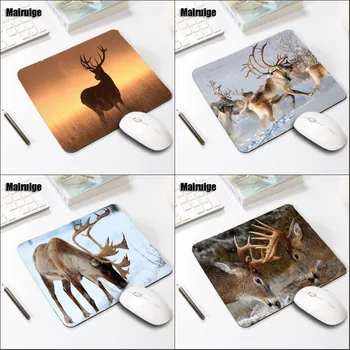 

Mairuige 290x250x2MM Small Size Mousepad Easy To Carry for Office Elk Animals Bighorn Deer Comfortable Soft Wear Rubber Mousepad