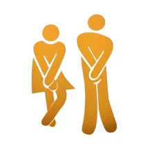 Высокое качество наклейки Съемный милый человек женщина дверь в туалет наклейки wc Семья DIY Декор 25*5 см обои для дома