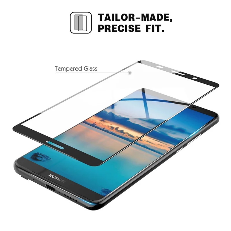 

Full Cover Tempered Glass for Huawei P20 Pro Mate 10 Lite for Honor 10 P10 P9 Lite Mini P8 Lite 2017 Screen Protector Film
