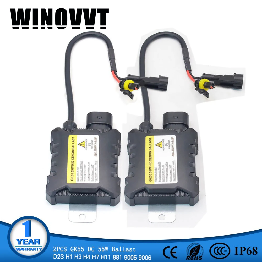 2 Pezzi Ballast Xenon 12V 55W Universale - Alimentatore DC Per Kit Conversione Auto E Moto - Foto 1
