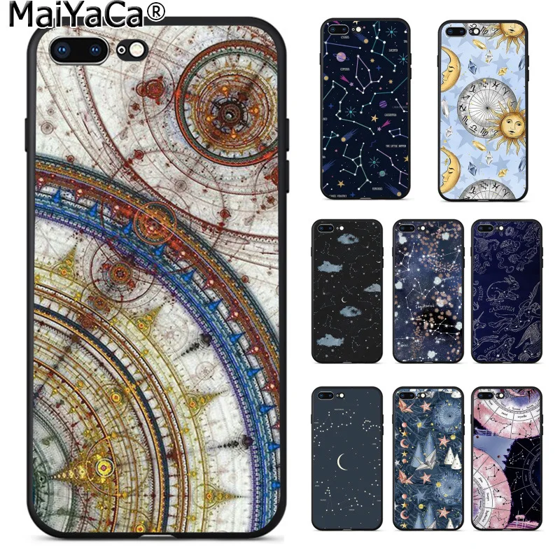 

MaiYaCa constellation compass Soft Silicone TPU Phone Cover for Apple iPhone 8 7 6 6S Plus X XS MAX 5 5S SE XR Cellphones