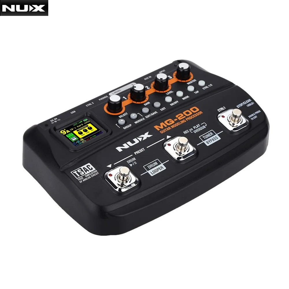 NUX MG-200 процессор для моделирования гитары мультиэффектный процессор с 55 эффектными моделями EU Plug высокое качество