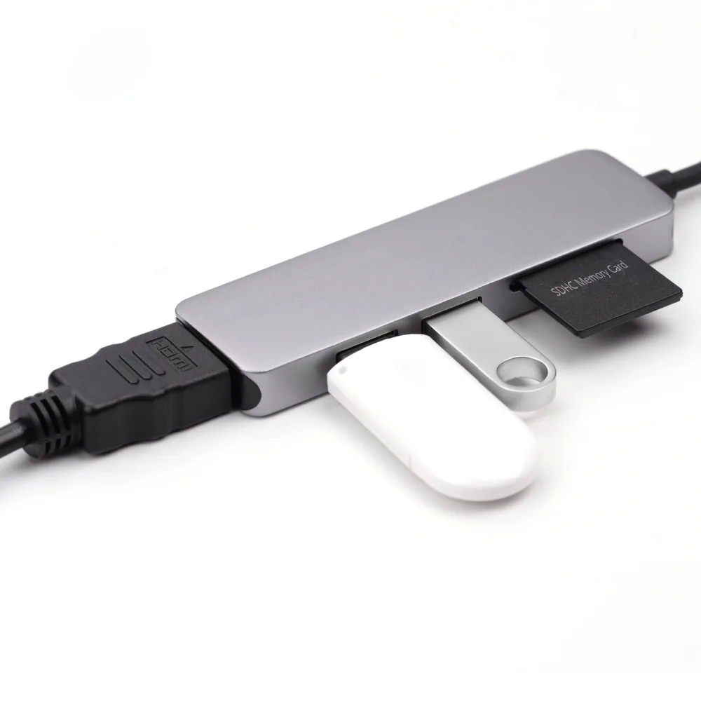 TypeC to HDMI+USB3.0X2+SD&TF-05