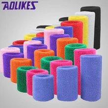 1pc 8cm esporte ginásio braceletes pulso 100% algodão suor pulseira tênis basquete badminton esportes protetor brace envoltórios