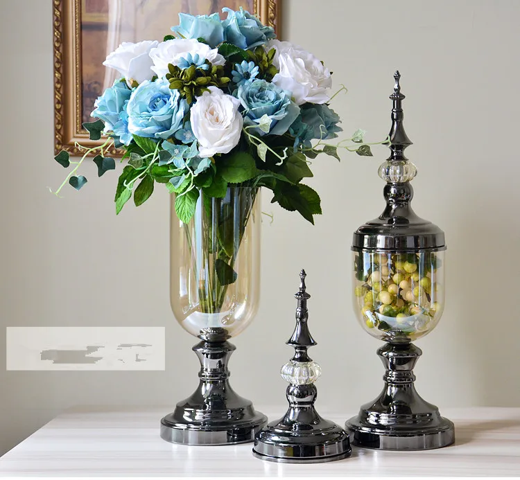 Европейский стиль, украшения для гостиной, современные креативные прозрачные вазы, высококачественное украшение для дома