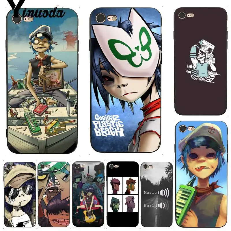 Yinuoda для iphone 7 6 X Чехол Gorillaz лодка Illust музыка Доминантный защитный корпус телефона для iphone 7X6 6S 8 Plus 5 XS XR