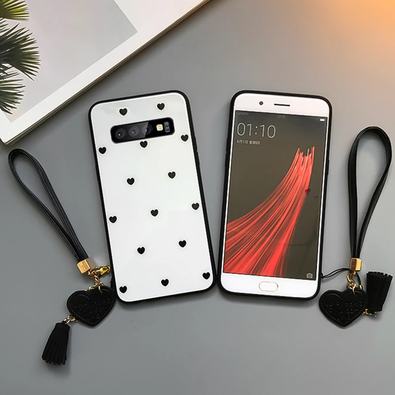 Чехол из закаленного стекла BONVAN для Samsung Galaxy s10 plus чехол с сердечком S10 Lite e