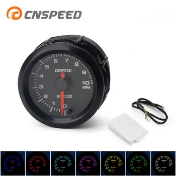 

Free Shipping CNSPEED 2" 52mm 7 Colors LED Auto Tachometer Gauge 0-10000Rpm with High Speed Stepper Motor RPM meter Car Meter