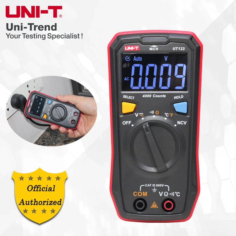 

UNI-T UT123 Pocket-sized Residential Multimeter; Pocket Digital Multimeter/NCV/Temperature Test