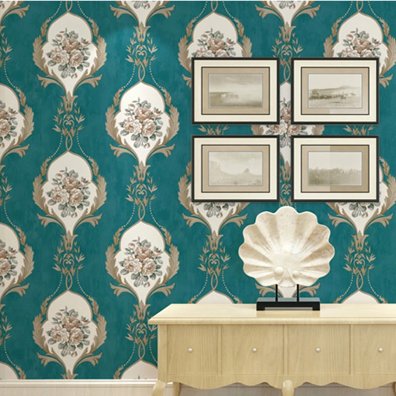 

Vintage European style Floral 3D Wallpaper Roll Bedroom wall Decor Big Flower Wallpapers Mural Wall Decals papel de parede YY005