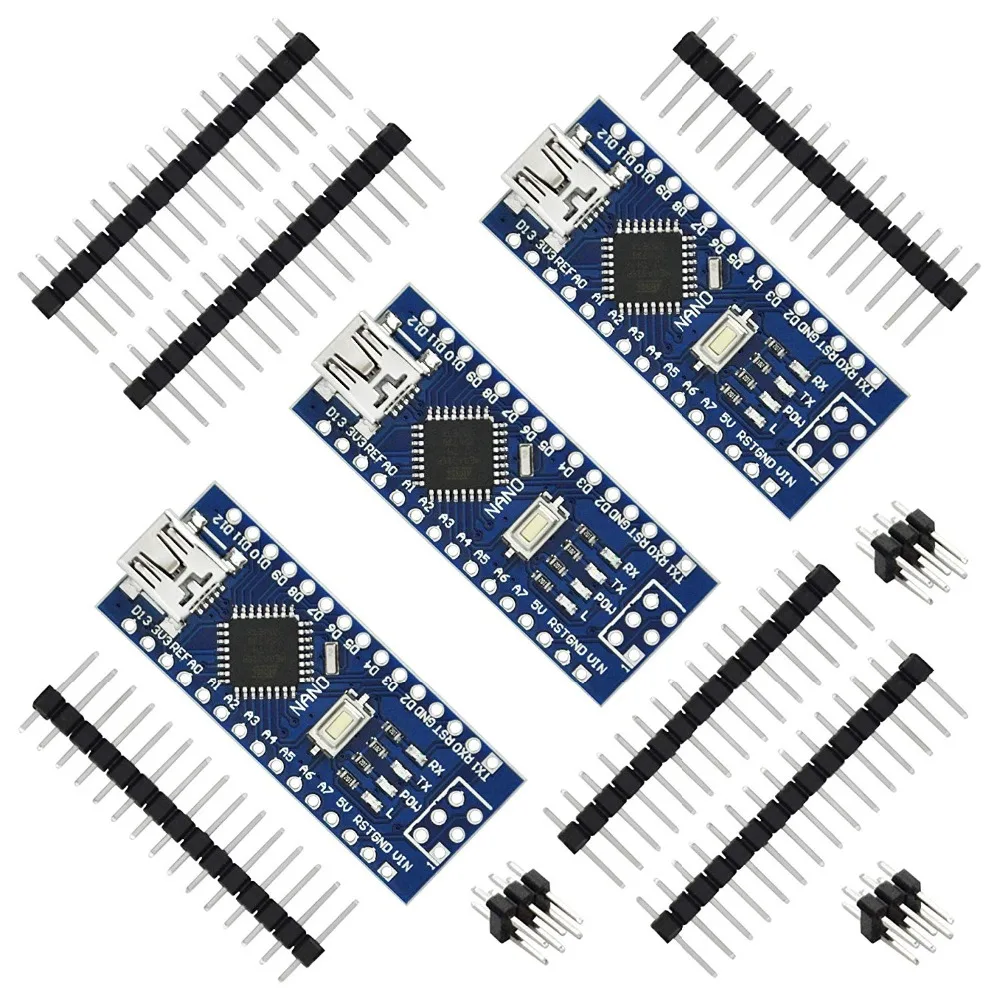 USB Nano V3.0 ATmega328 CH340G 5 в 16 м плата микроконтроллера для Arduino(упаковка из 3 шт.) EK1620x3