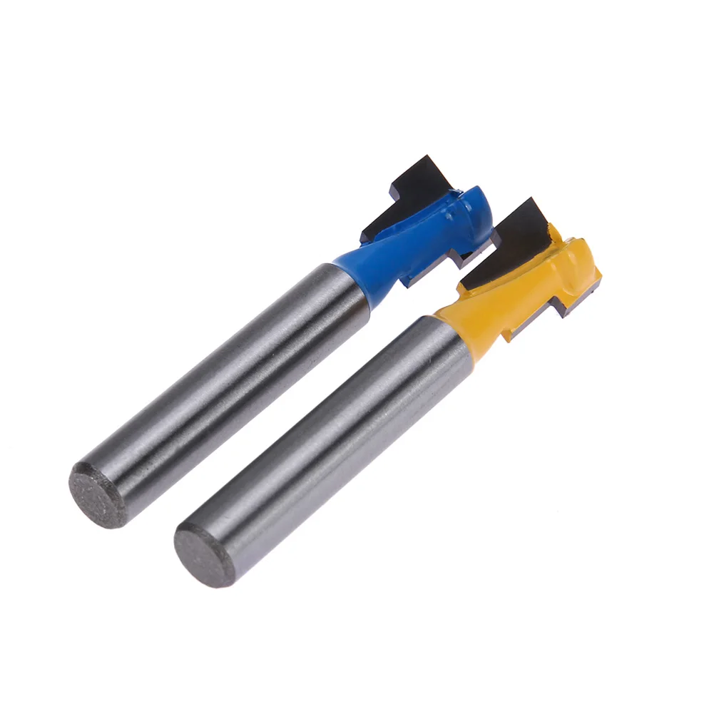 

1PC Keyhole Knife Woodworking Tools End Mill Router Bits Trimming Knife Blue 1/4 3/8 Yellow 1/4 1/2 Suit