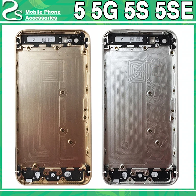 

New 5G 5S Battery Cover For iPhone 5 5S SE Back Cover Housing + Middle Frame Housing Door Rear Metal Replacement Spare Parts