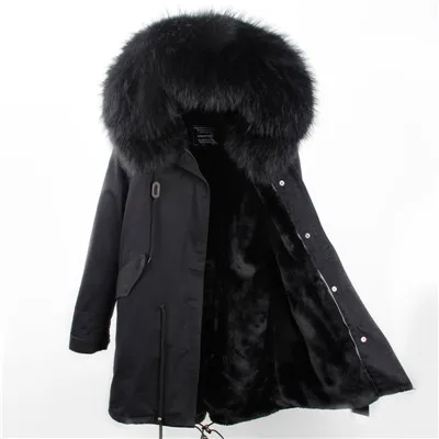 Зимняя куртка, фирменный стиль, женская красная, синяя, длинная, съемная подкладка, большой цвет, мех енота, с капюшоном, пальто, парки, верхняя одежда - Цвет: 17
