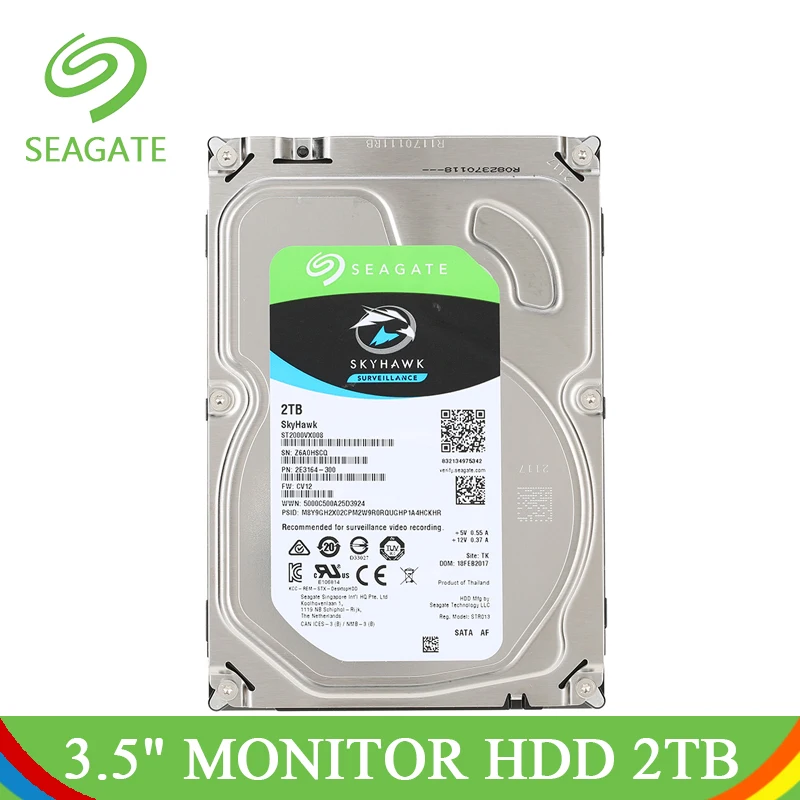 

Seagate HDD 3.5 2TB Internal Hard Drive Disk For Computer Monitor 5900RPM SATA 6Gb/s Video Surveillance HDD Hard Disk Monitoring