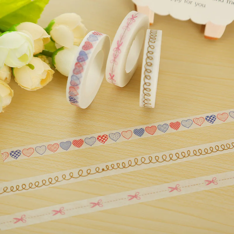 

0.8cm*10m split line washi tape DIY decoration scrapbooking planner masking tape adhesive tape kawaii stationery