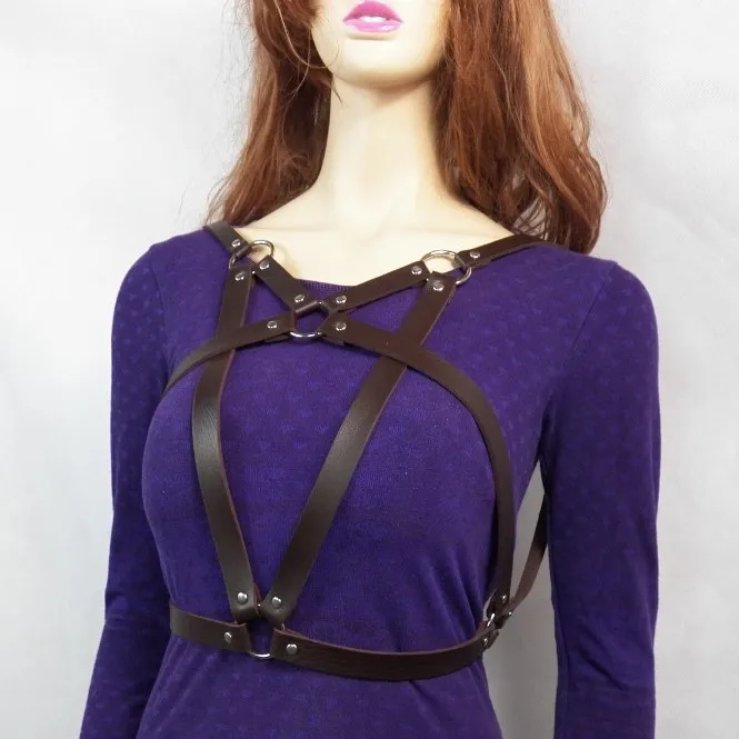 Fashion Punk Harajuku O-ring Body harness Garters Faux Leather Bondage Cage Sculpting Harness Belt Straps Suspenders Belt