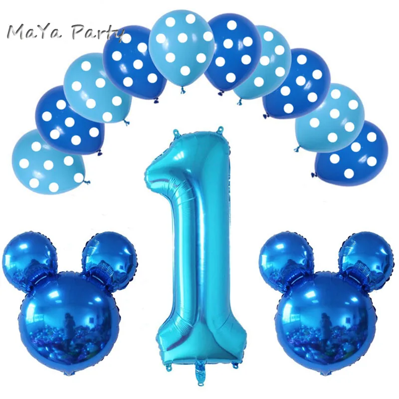 13 шт./лот Микки Минни Маус нумберƇ' гелиевый шарик из фольги латексные globos baby
