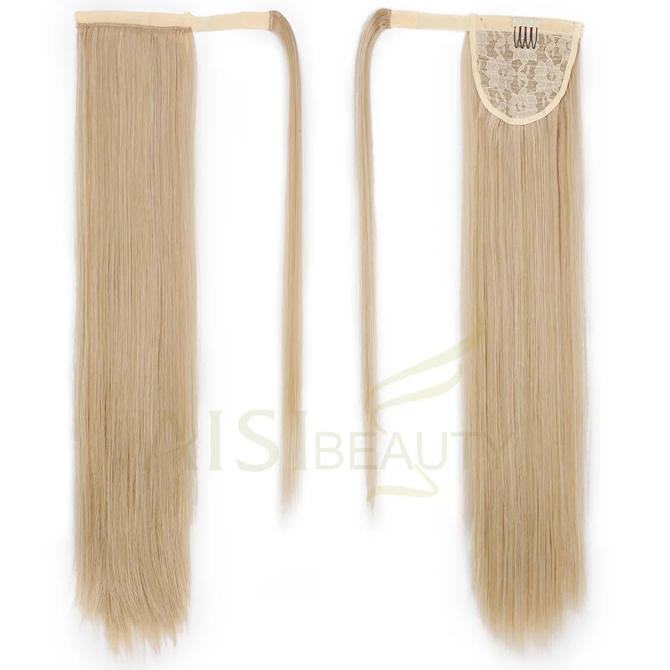 AISI BEAUTY, Длинные Накладные Синтетические прямые Конские хвосты для женщин, натуральные накладные волосы на заколках, шиньоны, блонд, накладные волосы