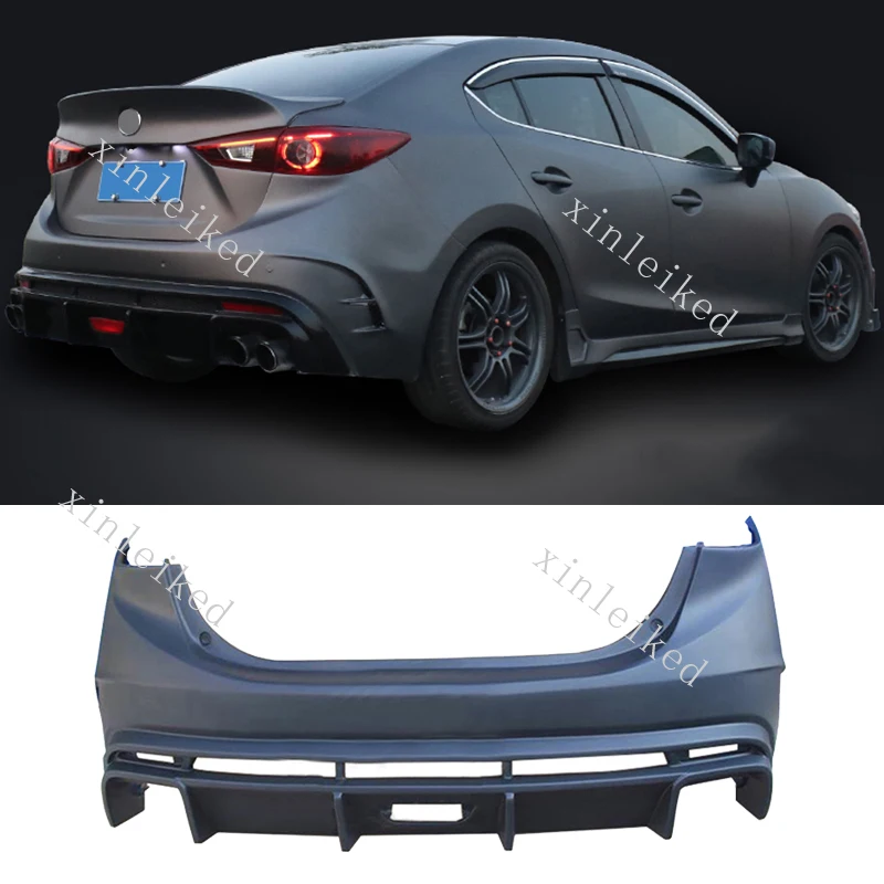 

Unpainted rear bumper conversion kit fit For Mazda 3 Axela sedan 2014-2018 Car styling accessories
